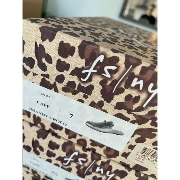 French Sole FS/NY Cape Brandy Croco Slip On Slide Mule Size 7 NIB - Picture 7 of 7